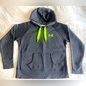 Hurley men’s oversized hoodie cotton Coldgear loose coupe Lache gray Lime M NWT